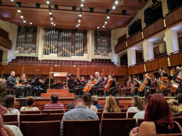The Kennedy Center Concert Hall, section: Orchestra Front C, row: F, seat: 107
