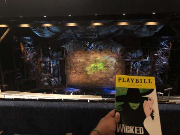 Gershwin Theatre, section: Rear Mezzanine C, row: G, seat: 116