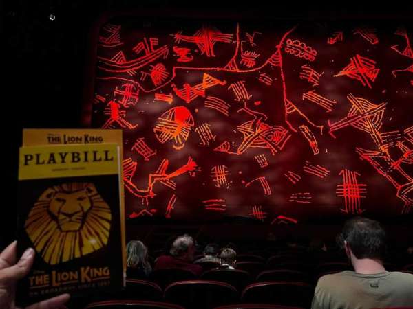 Minskoff Theatre, section: Orchestra C, row: J, seat: 108