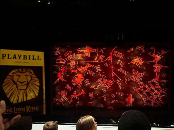 Minskoff Theatre, section: Mezzanine, row: C, seat: 118