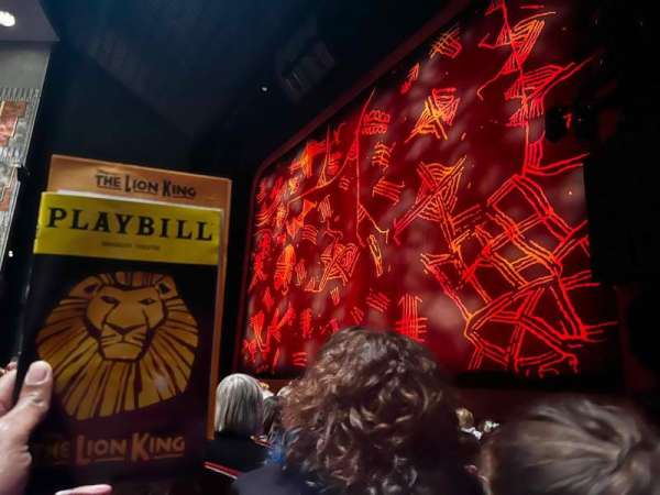 Minskoff Theatre, section: Orchestra R, row: G, seat: 14