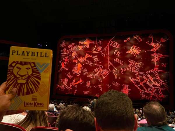 Minskoff Theatre, section: Orchestra, row: T, seat: 126