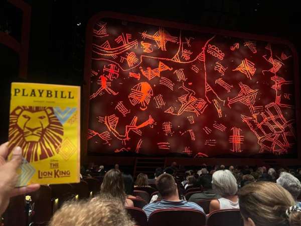 Minskoff Theatre, section: Orchestra C, row: O, seat: 101