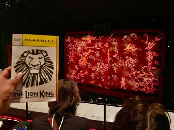 Minskoff Theatre, section: Mezzanine, row: C, seat: 141