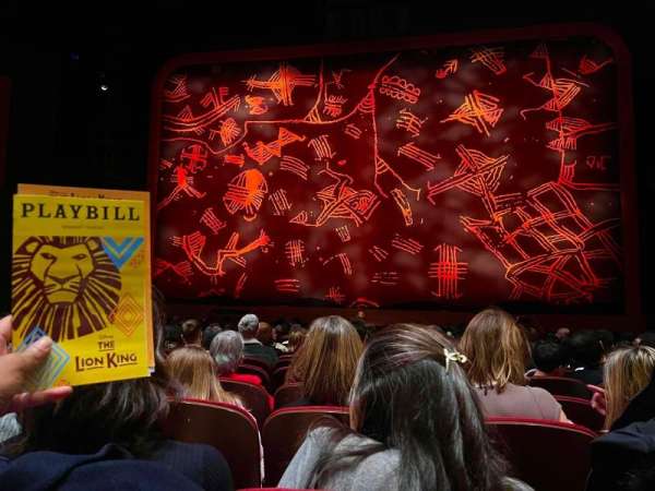 Minskoff Theatre, section: Orchestra C, row: N, seat: 119