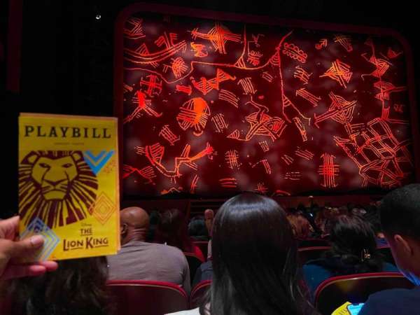 Minskoff Theatre, section: Orchestra C, row: M, seat: 103