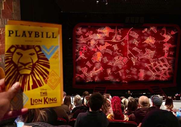 Minskoff Theatre, section: Mezzanine, row: G, seat: 111
