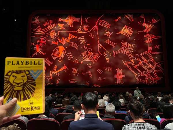Minskoff Theatre, section: Orchestra C, row: O, seat: 114