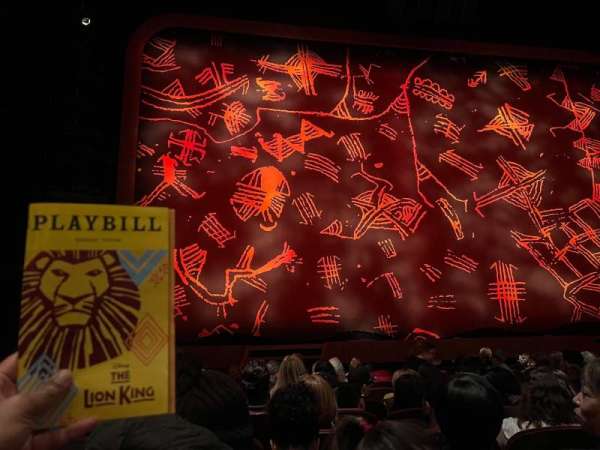 Minskoff Theatre, section: Orchestra C, row: J, seat: 104