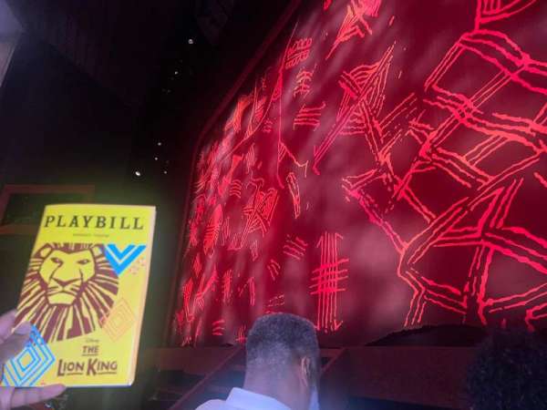 Minskoff Theatre, section: Orchestra R, row: B, seat: 10
