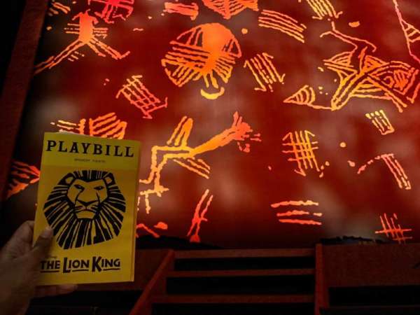 Minskoff Theatre, section: Orchestra C, row: B, seat: 101