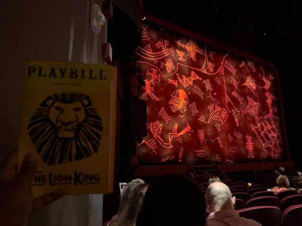 Minskoff Theatre, section: Orchestra L, row: L, seat: 15