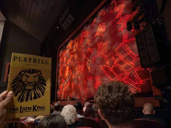 Minskoff Theatre, section: Orchestra R, row: F, seat: 14