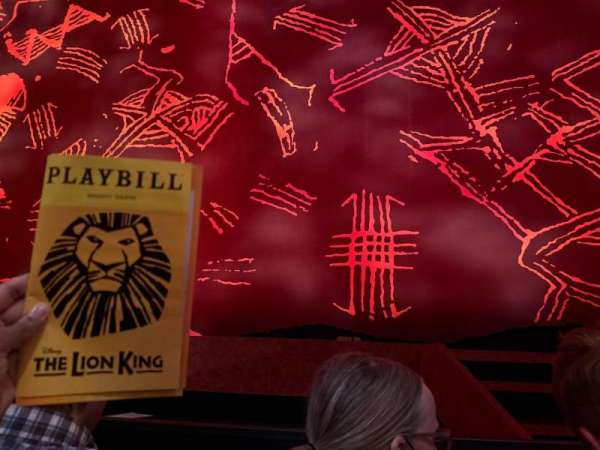 Minskoff Theatre, section: Orchestra C, row: B, seat: 114