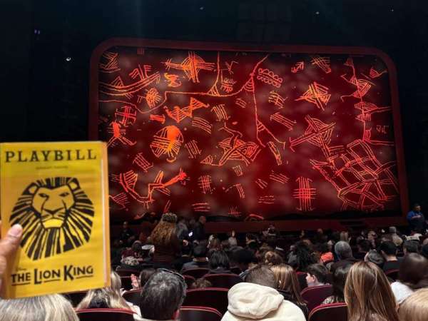 Minskoff Theatre, section: Orchestra C, row: O, seat: 108