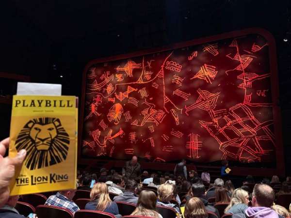 Minskoff Theatre, section: Orchestra C, row: O, seat: 129