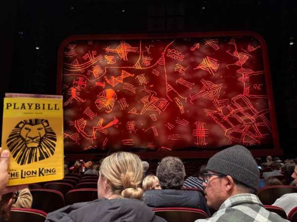 Minskoff Theatre, section: Orchestra C, row: M, seat: 113