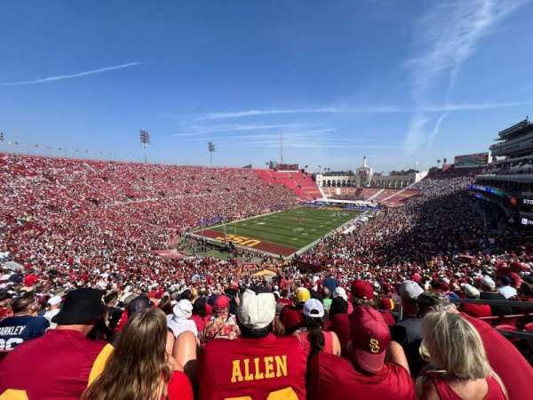 Los Angeles Memorial Coliseum, section: 312, row: 1, seat: 1