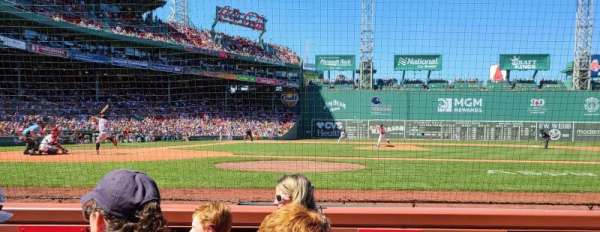 Fenway Park, section: Field Box 34, row: A, seat: 1