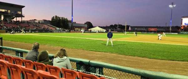 Campanelli Stadium, section: 105, row: F, seat: 1