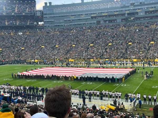 Lambeau Field, section: 113, row: 35, seat: 1