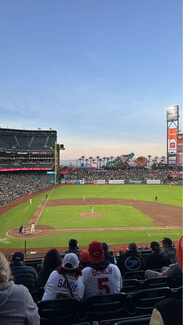 Oracle Park, section: 210, row: G, seat: 15