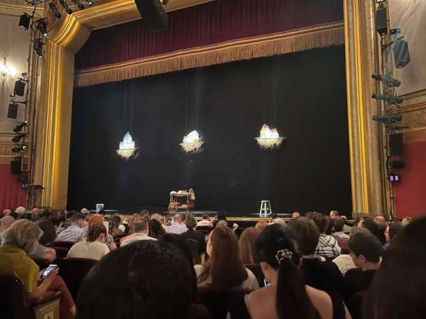 St. James Theatre, section: Orchestra R, row: L, seat: 6