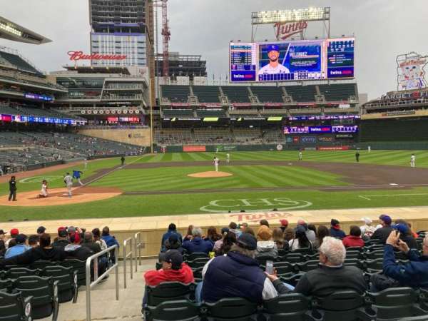 Target Field, section: 109, row: 1, seat: 21