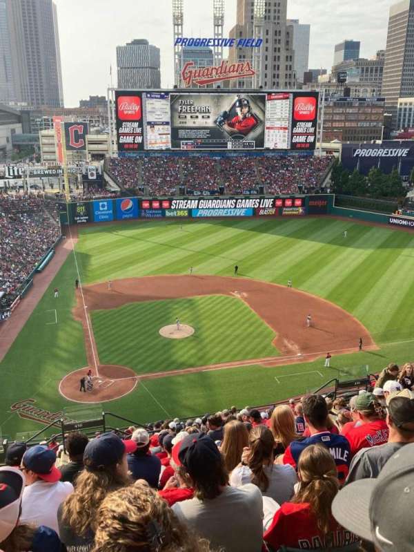 Progressive Field, section: 550, row: P, seat: 19