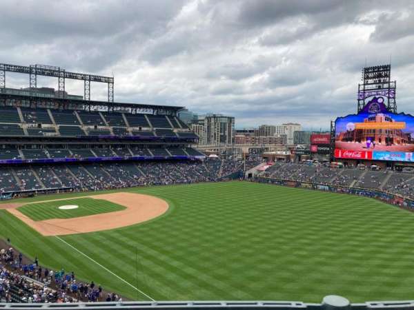 Coors Field, section: L312, row: 1, seat: 7