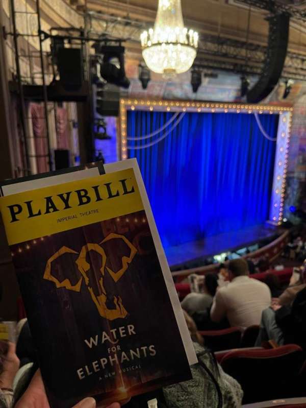 Imperial Theatre, section: Front Mezzanine L, row: F, seat: 109