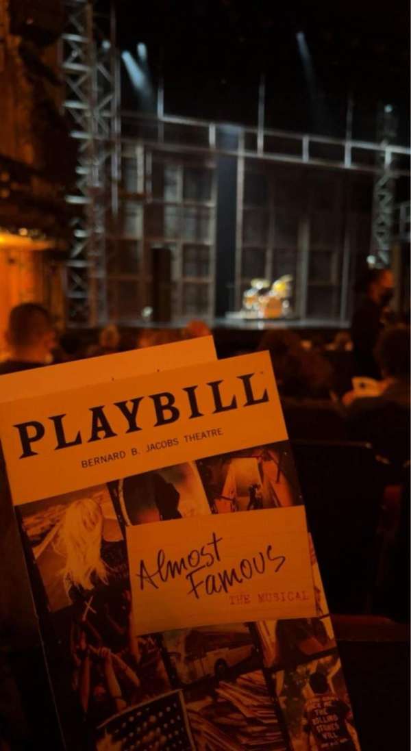 Bernard B. Jacobs Theatre, section: Orchestra L, row: M, seat: 11