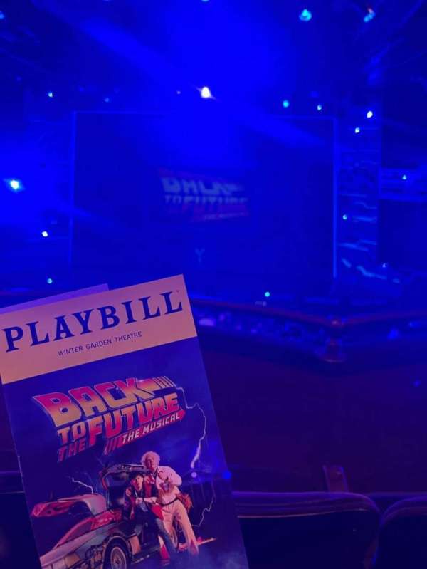 Winter Garden Theatre, section: Mezzanine RC, row: B, seat: 110