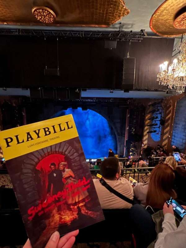 Lunt-Fontanne Theatre, section: Middle Mezzanine RC, row: D, seat: 102