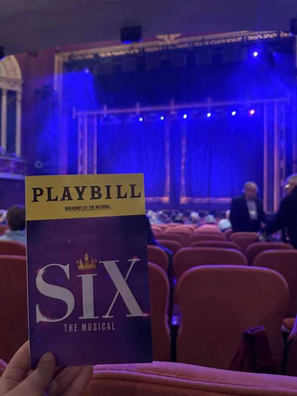 National Theatre, DC, section: Orchestra C, row: Q, seat: 101