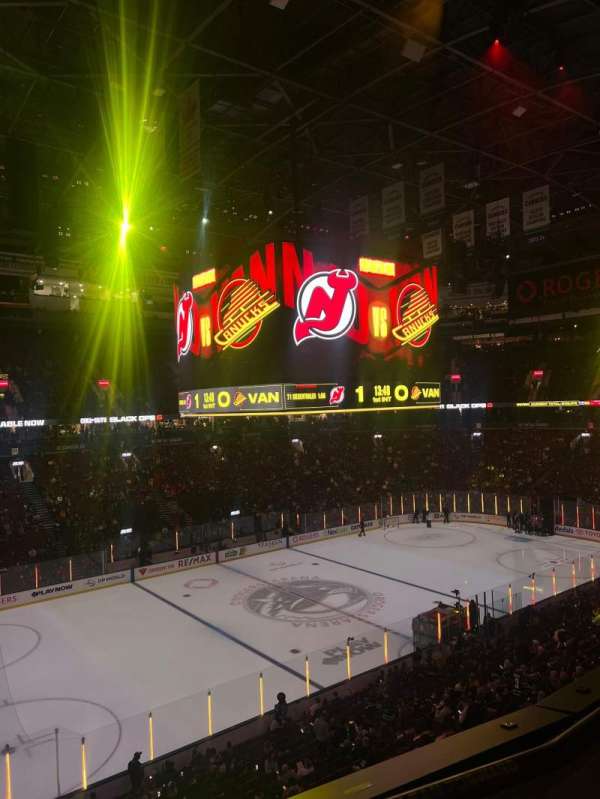 Rogers Arena, section: 310, row: 2, seat: 106