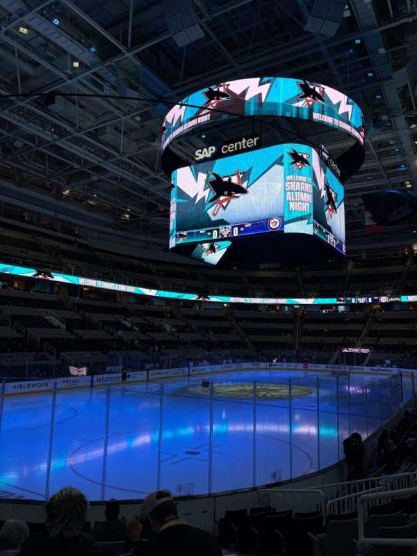 SAP Center, section: 106, row: 11, seat: 3