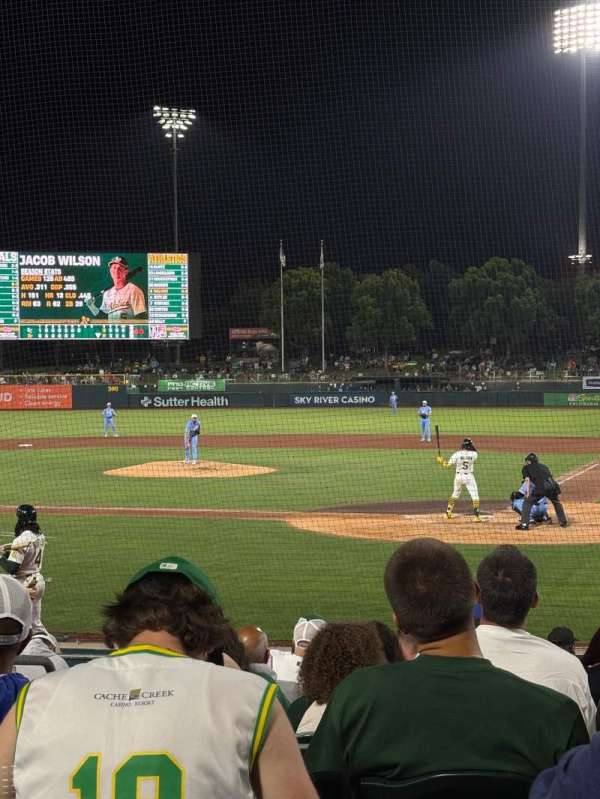 Sutter Health Park, section: 114, row: 12, seat: 7