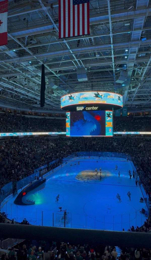 SAP Center, section: 221, row: 1, seat: 8