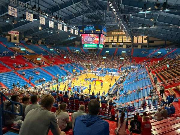 Allen Fieldhouse, section: 10, row: 15, seat: 12