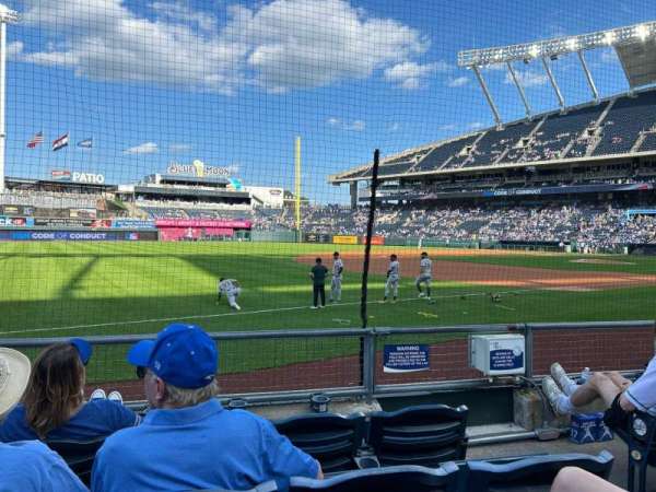 Kauffman Stadium, section: 114, row: E, seat: 9