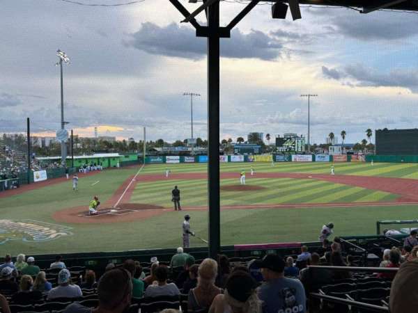Jackie Robinson Ballpark, section: B, row: M, seat: 3