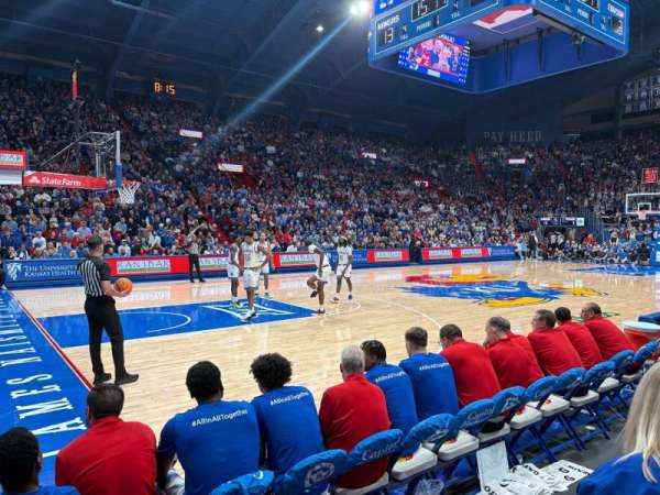 Allen Fieldhouse, section: U, row: 3, seat: 1