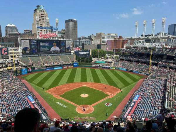 Progressive Field, section: 554, row: U, seat: 15