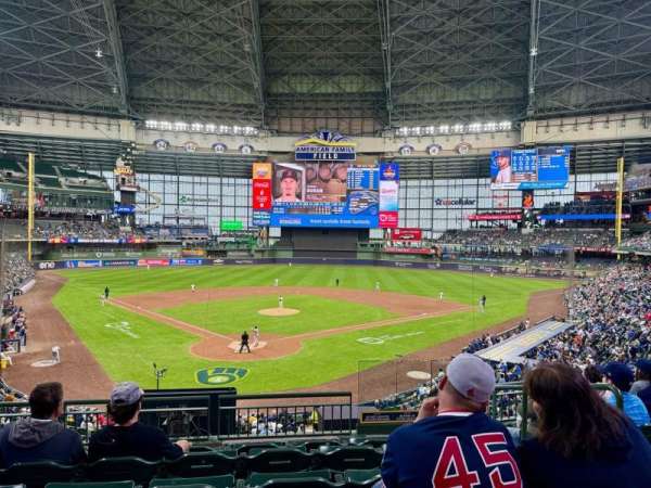 American Family Field, section: 218, row: 6, seat: 18
