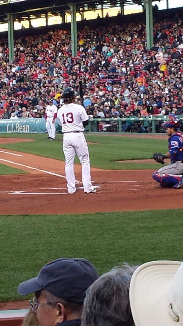 Fenway Park, section: Field Box 54, row: f, seat: 3