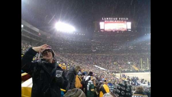 lambeau field, section: 111, row: 30, seat: 5