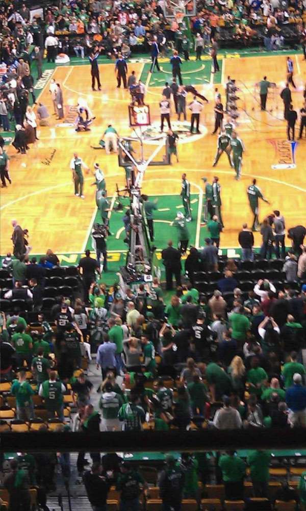 TD Garden, section: 323, row: 2, seat: 12