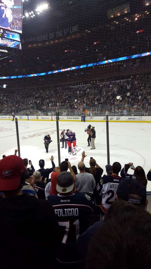 Nationwide Arena, section: 101, row: H, seat: 8