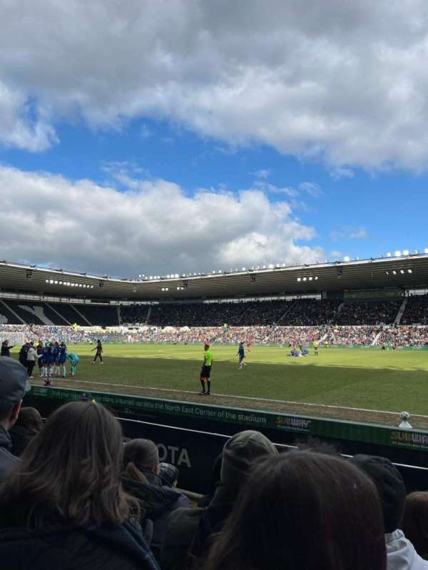 Pride Park, section: WL-C, row: EE, seat: 54